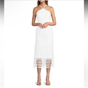 New Antonio Melani Asha Novelty Lace Halter Midi Dress size 4